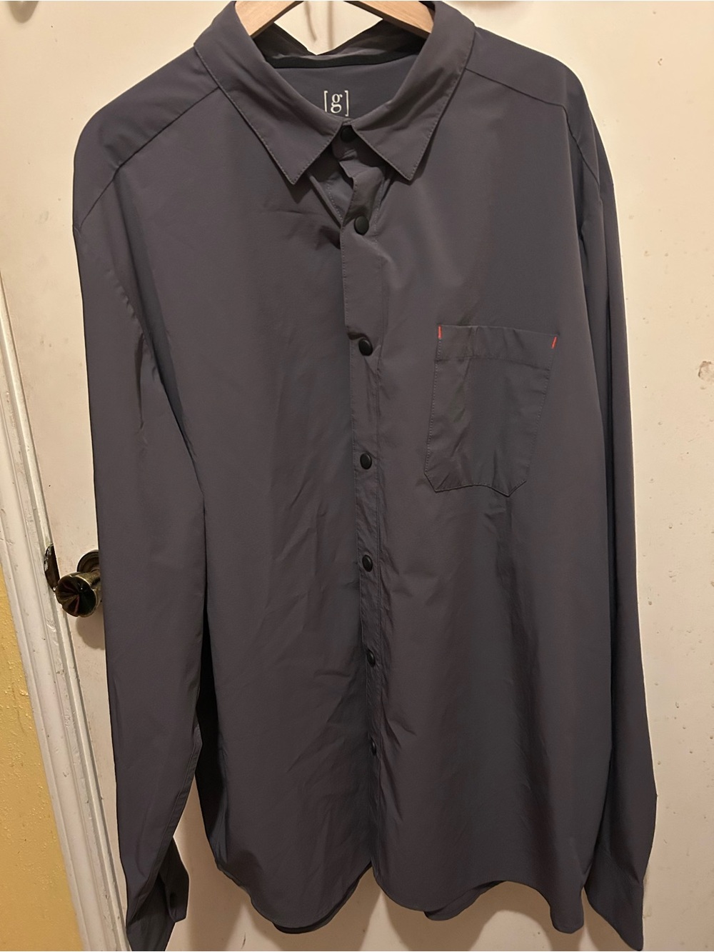 George Men's Long-Sleeve Button-Down Shirt — Charcoal